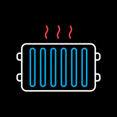 Radiator, heater vector icon. Construction, repair