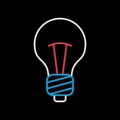 Light Bulb line icon vector. Idea sign, solution