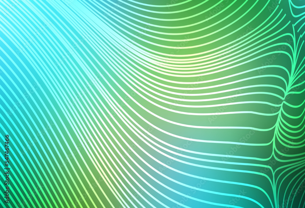 Poster light blue, green vector pattern with sharp lines.