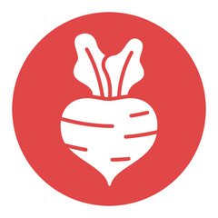 Obraz premium Beetroot isolated vector glyph icon. Vegetable sign