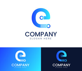 Modern stylish logo, Business Technology vector logotype design template.
Creative concept icon. Corporate Tech company identity.