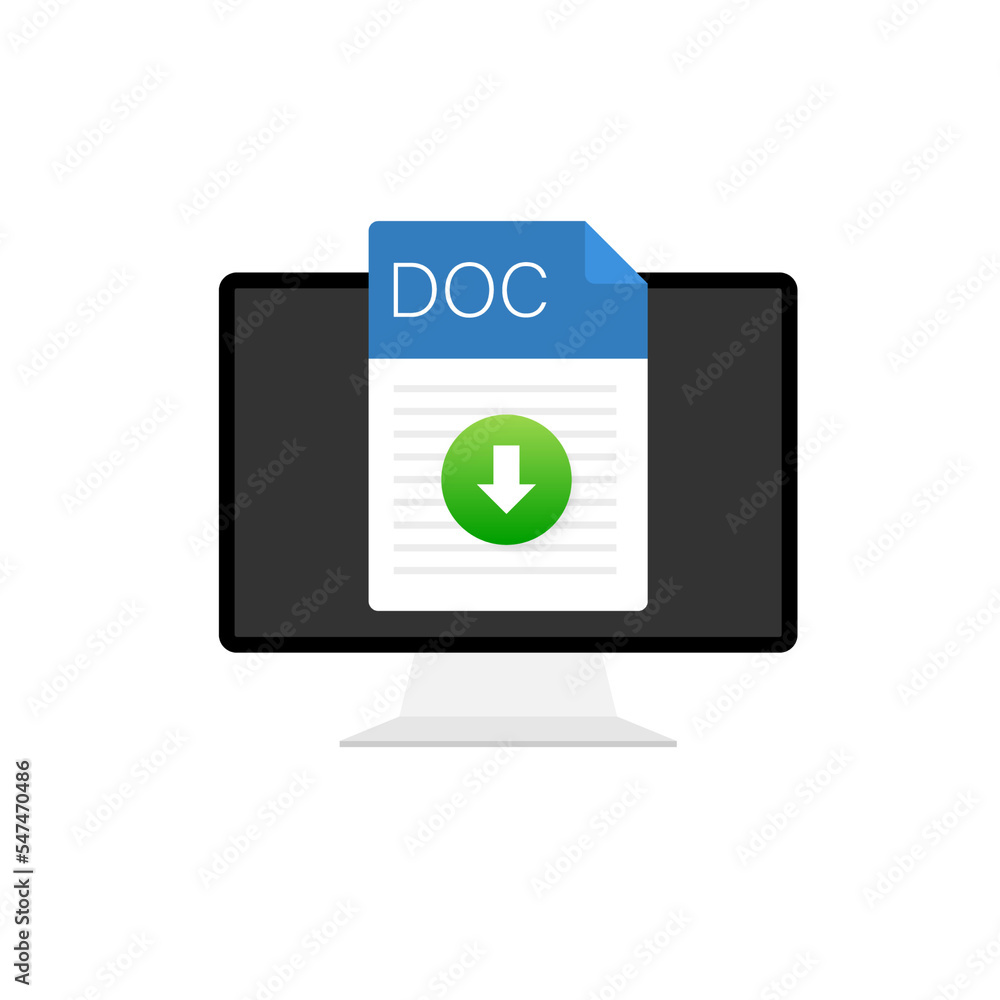 Poster doc file icon. spreadsheet document type. modern flat design graphic illustration. vector doc icon.