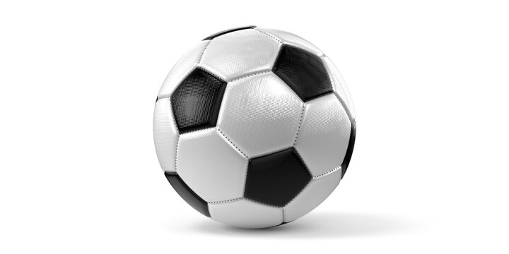 Soccer ball on white background - 3D illustration