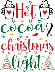 hot cocoa & christmas light