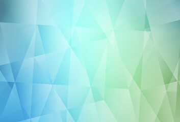 Fototapeta premium Light Blue, Green vector abstract mosaic backdrop.
