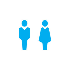 WC Icon, Male and Female Restroom Icon, Toilet Icon Vector Illustration Eps10