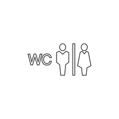 WC Icon, Male and Female Restroom Icon, Toilet Icon Vector Illustration Eps10