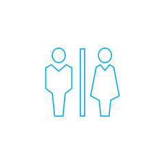 Fototapeta premium WC Icon, Male and Female Restroom Icon, Toilet Icon Vector Illustration Eps10