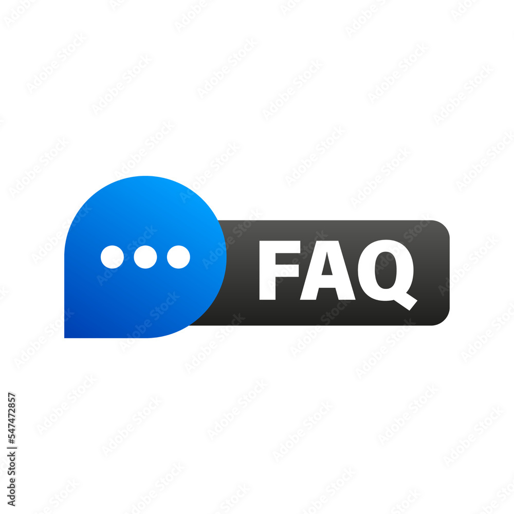 Poster frequently asked questions faq label.