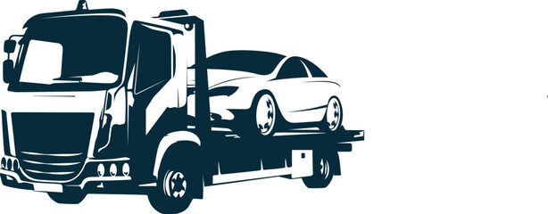 The car was loaded onto a tow truck. Evacuation of a car in case of an accident and breakdowns