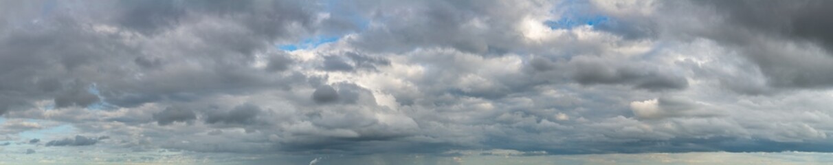 Fantastic soft thunderclouds, sky panorama