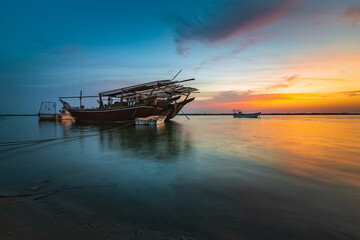Fototapeta na wymiar Wonderful Morning view in Dammam sea side Saudi Arabia.