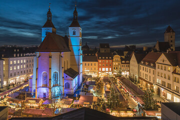Weihnachtsmarkt Regensburg - obrazy, fototapety, plakaty