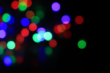Abstract circular bokeh background of Christmaslight