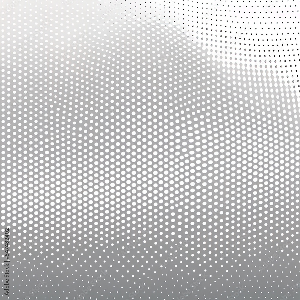 Poster abstract halftone background of small dots and wavy lines in gray and white colors