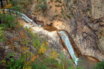 River and waterfall in the mountains 