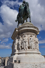 Rome, Italy - September 22, 2022 - The Altare della Patria, Altar of the Fatherland, officially called the National Monument to Victor Emmanuel II, also simplified as Vittoriano