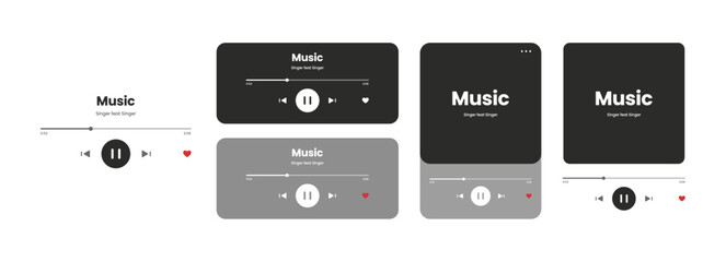 Set of music players for melodies, sounds, ringtones and more.