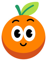 Orange face cute with white stroke