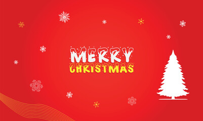 Merry Christmas background with fir tree and lines. modern design