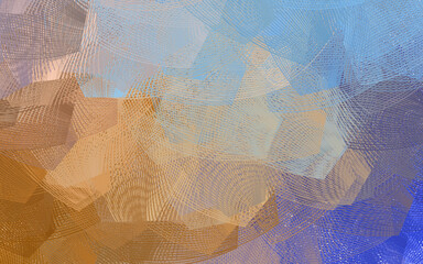 Light Blue, Yellow vector background with curved lines.