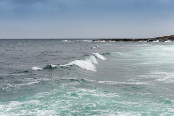 ocean wave in the arctic ocean during a storm