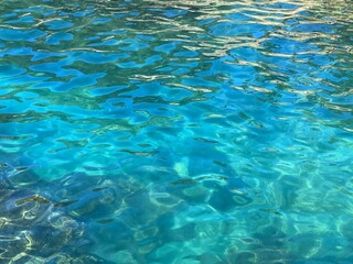 Fototapeta na wymiar Blue water sea background clear rippled surface.
