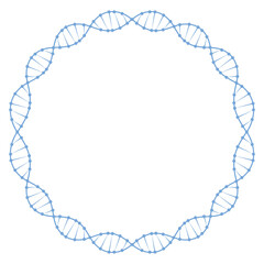 DNA abstract round vector background. Genetic Code DNA Molecule Structure. DNA virtual, technology and medical concept