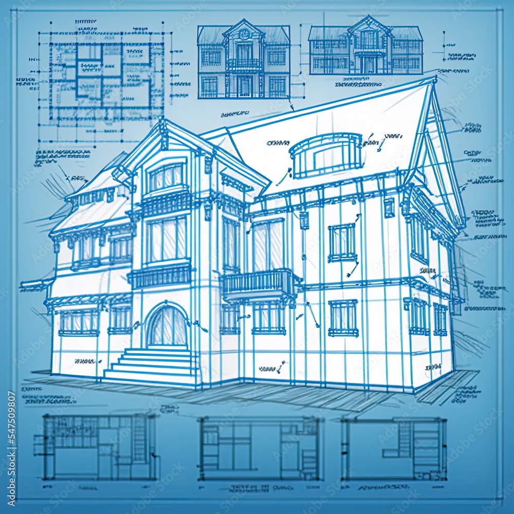 Poster write a blueprint architecture for building.