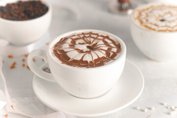 A hot drink of delicious coffee complements