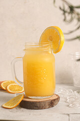 Fresh and refreshing juice with just the right space for design