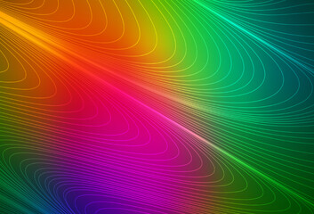 Dark Multicolor vector background with straight lines.