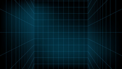 Obraz premium 3D Wireframe grid