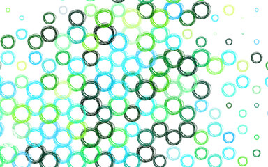 Light Blue, Green vector layout with circle shapes.