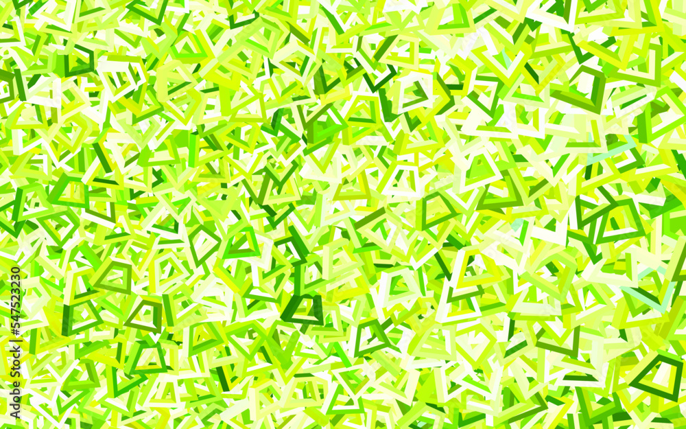Poster light green, yellow vector pattern with random forms.