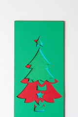 Fototapeta na wymiar abstract paper christmas tree design