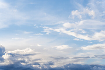 A beautiful blue autumn sky with white fluffy clouds makes for a fabulous overall view of the sky