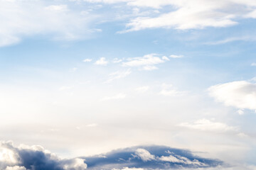 A beautiful blue autumn sky with white fluffy clouds makes for a fabulous overall view of the sky