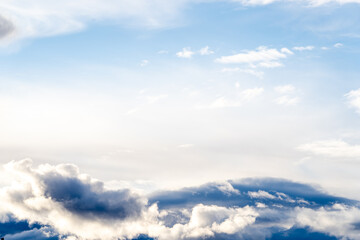 A beautiful blue autumn sky with white fluffy clouds makes for a fabulous overall view of the sky