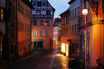 Bamberg Karolinenstraße am Abend