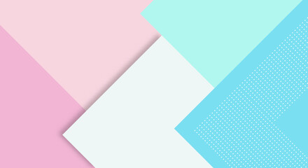 Abstract Paper Colorful Background with Memphis Papercut Style and Pastel Color for Wallpaper