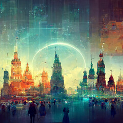 Obraz premium Future city concept