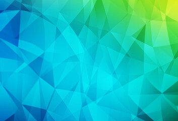 Light Blue, Green vector abstract mosaic background.