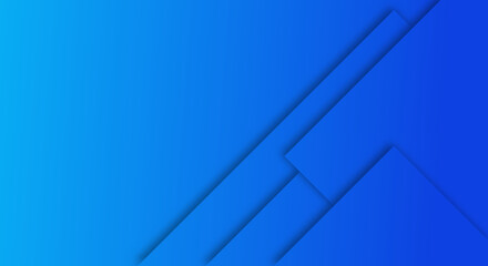 Abstract Blue Gradient Background Geometric Paper Cut Style for Brochures or Landing Pages Template