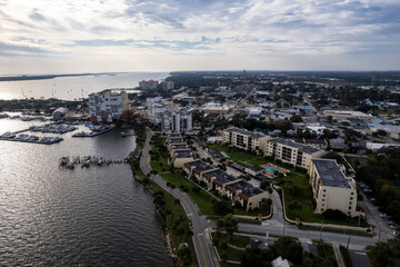 Historic Cocoa Village Florida Aerial Drone View