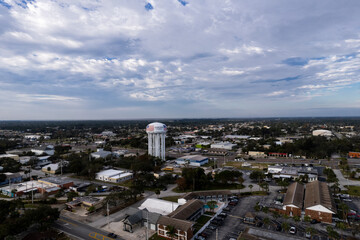 Historic Cocoa Village Florida Aerial Drone View