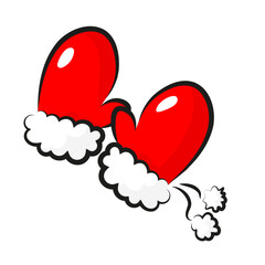 Czerwone zimowe świąteczne rękawiczki ilustracja red Christmas   winter gloves ilustration