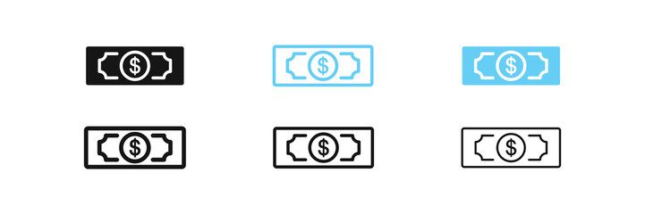 Money icon. Cash sign. Dollar symbols. Salary symbol. Vector sign.