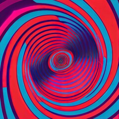Fototapeta premium Abstract loop motion background. Illustration with hypnotic effect.