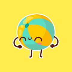 vector illustration of cute ball character